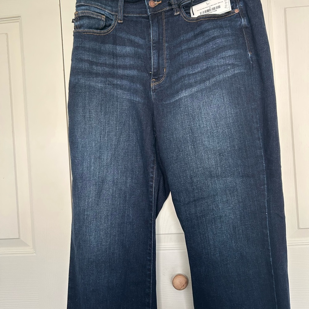 Judy Blue Wide Leg Flare Jeans in Blue